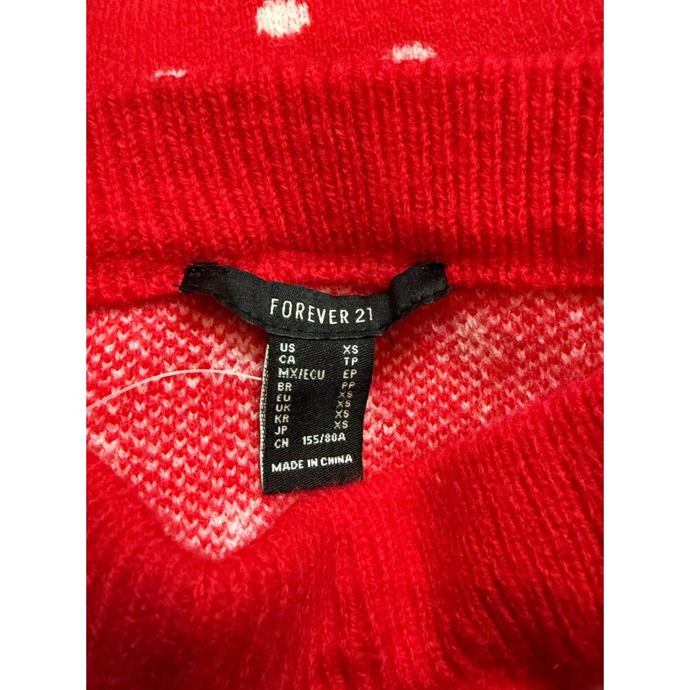 Set of 2 Holiday Knit Mini Skirt Ugly Christmas Sweater Skirts Forever 21 XS - Picture 6 of 10